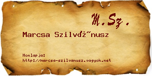 Marcsa Szilvánusz névjegykártya